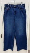Universal Thread 100 Cotton Dark Wash Relaxed Wide Leg Jeans Size 10R