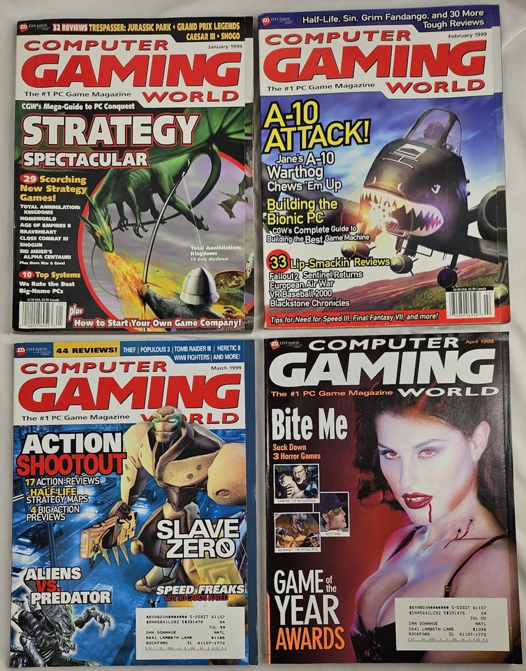 Computer Gaming World Magazine Complete Year 1999 Issues 174-185 VTG PC News - Image 2 of 4