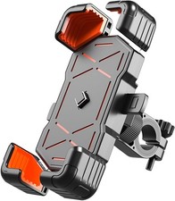 Motorcycle Phone Mount, ABS Quick Release Bike Phone Holder for Orange