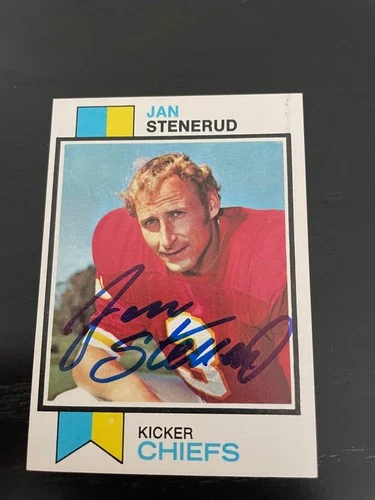Kansas City Chiefs Jan Stenerud Signed 1973 Topps Card