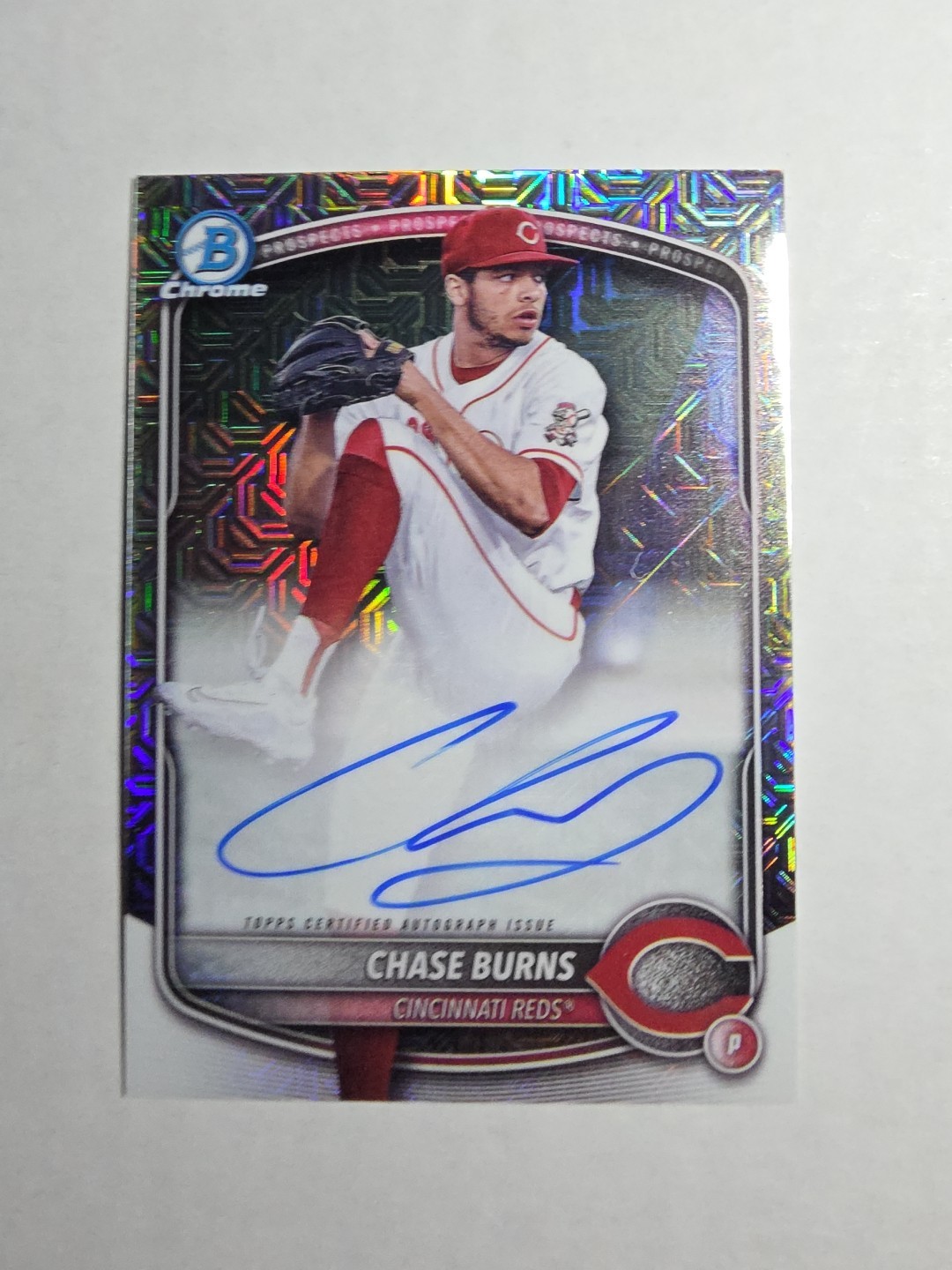 Chase Burns (Prospect,Auto) 2025 Bowman-Chrome Mega Box Autographs Mojo #BMA-CB