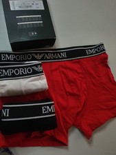 Emporio Armani Men's Boxer Shorts Size M 3-Pack Underwear Trunk Cotton Stretch