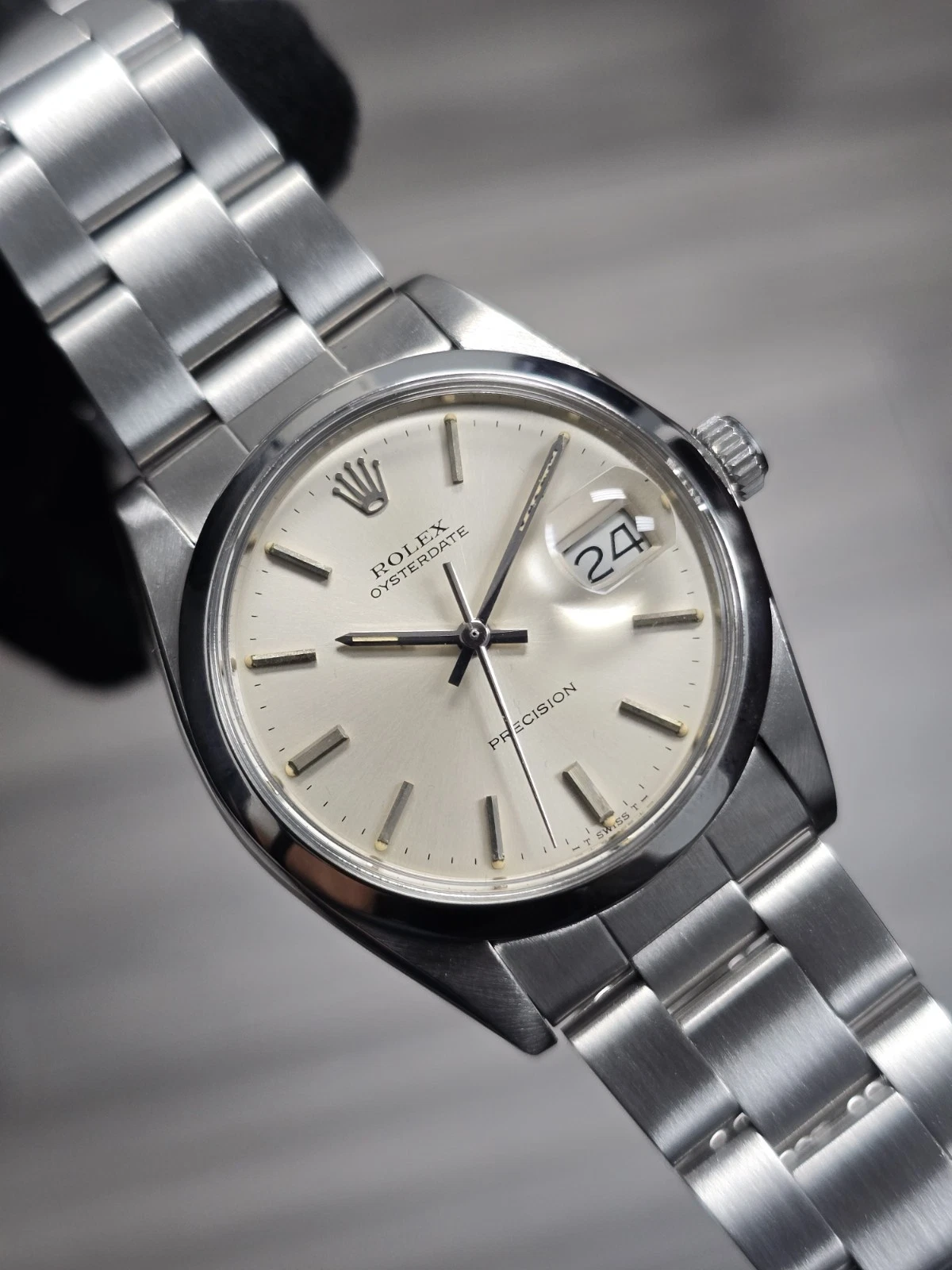 Rolex Oysterdate 6694 Silver Oyster Bracelet W/ Box 832xxxx Serial