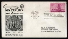 #1027 3c New York City, Fleetwood FDC **ANY 5=FREE SHIPPING**