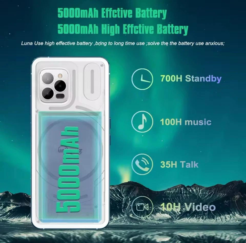 Smartphone Unihertz Luna Ritmo Luz ambiental 8GB 256GB 108MP G99 Foto 2 de 4