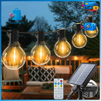Solar Lichterkette AußEn 13M 15 Leds Dimmbar Mit Fernbedienung FüR Garten