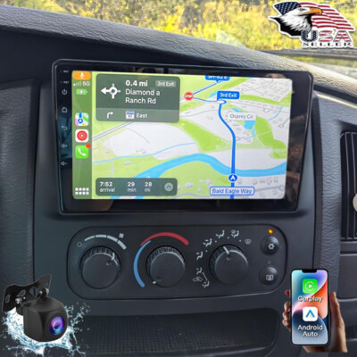 For 2002-2005 Dodge Ram Radio, Wired Wireless CarPlay +Android Auto,GPS Bt WIFI