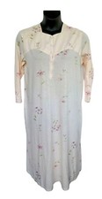 Furstenberg Night Gown Size 14 Floral Long Cotton Blend Soft Vintage