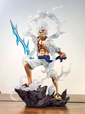 One Piece Ruffy Nika Gear 5 Anime Figur - 27 cm PVC Wano Kuni Sammlerstück Blitz