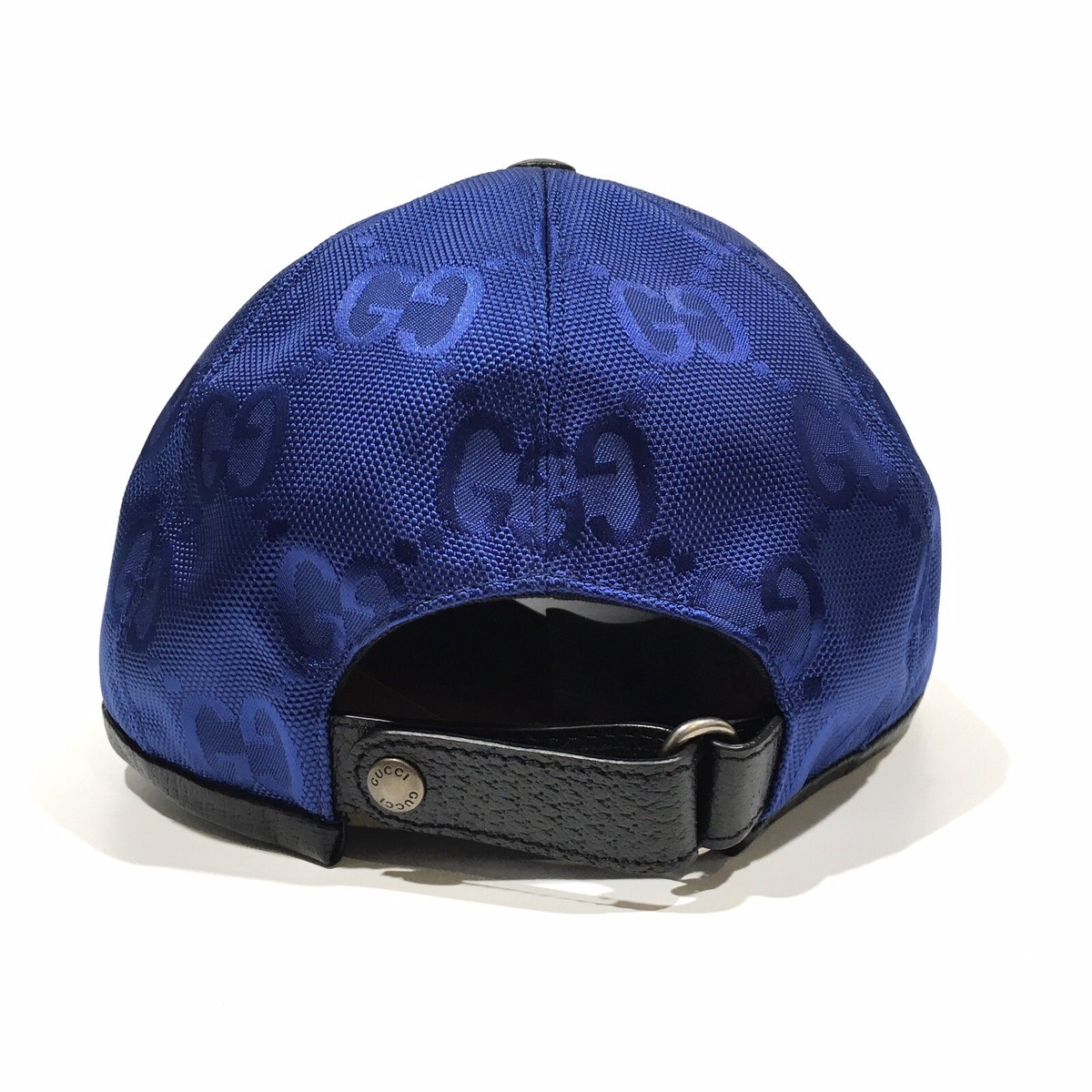 GUCCI JEREMI GUCCISSIMA BASEBALL HAT CAP -ROYAL BLUE / BLACK -SIZE