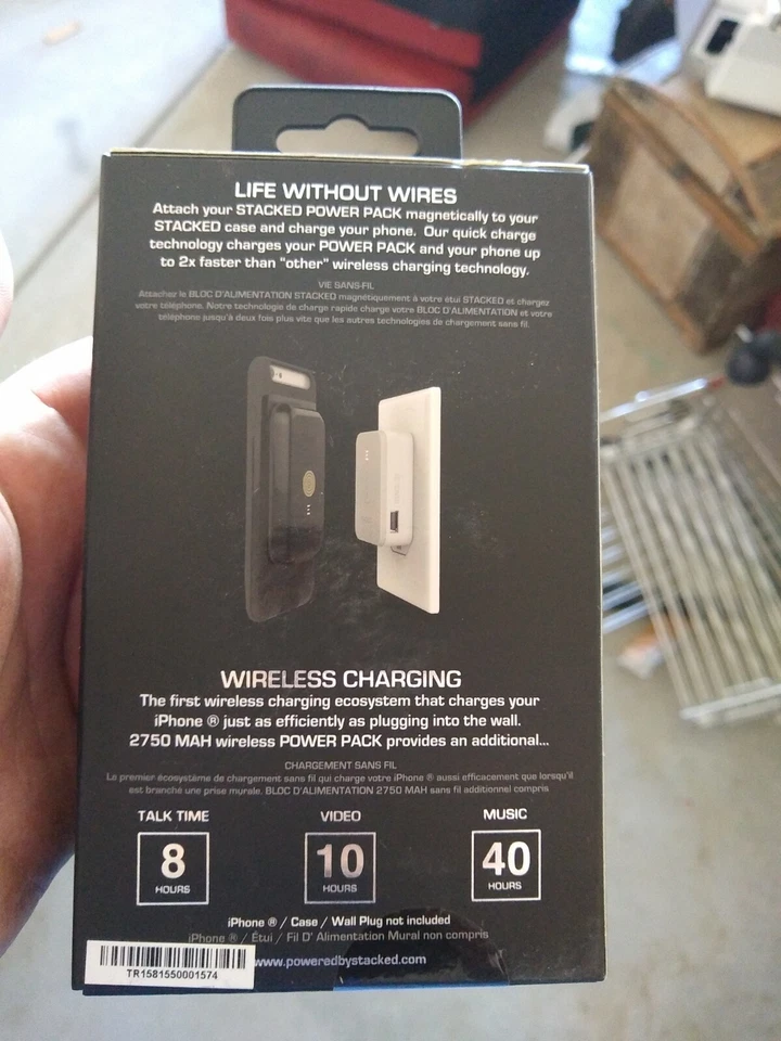 Stacked Wireless Charging Power Pack, Black NEW - Image 2 of 3