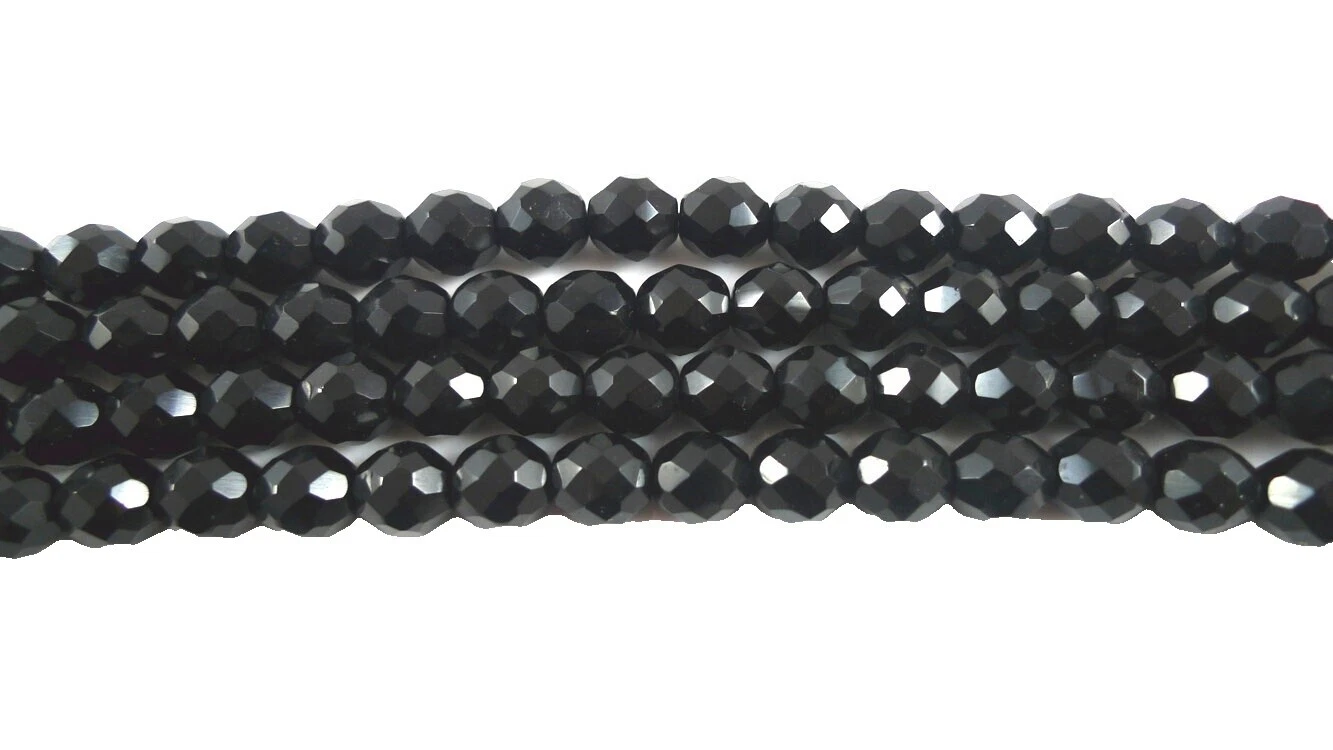 Cuentas Facetadas de Cristal Negro para Hacer Joyas