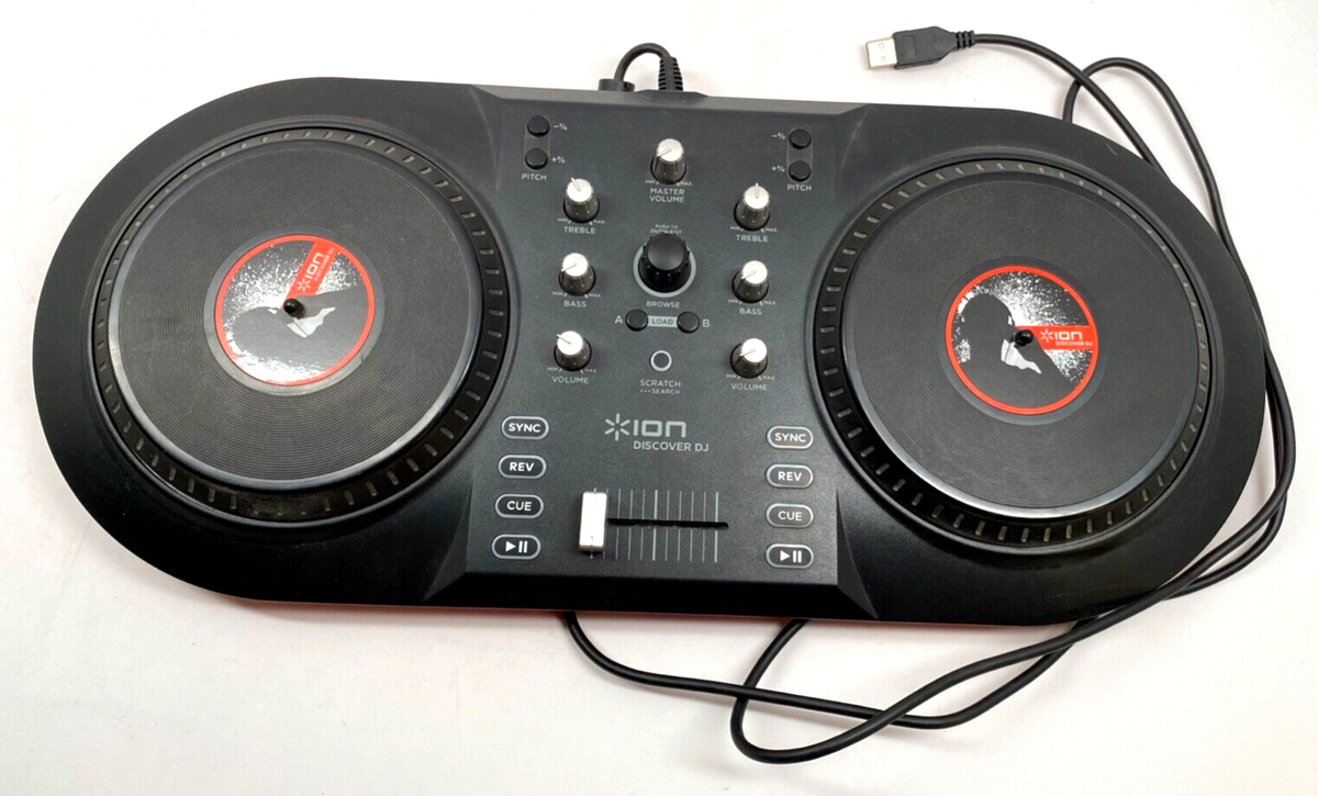 ION Discover DJ PC DJコントローラー DJミキサー 中古 Ion Discover DJ Computer System Dual Turntable USB