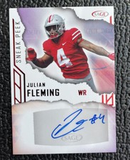 🔥JULIAN FLEMING 2023 SAGE FOOTBALL SNEAK PEEK ROOKIE AUTOGRAPH CARD!🔥PENN ST!
