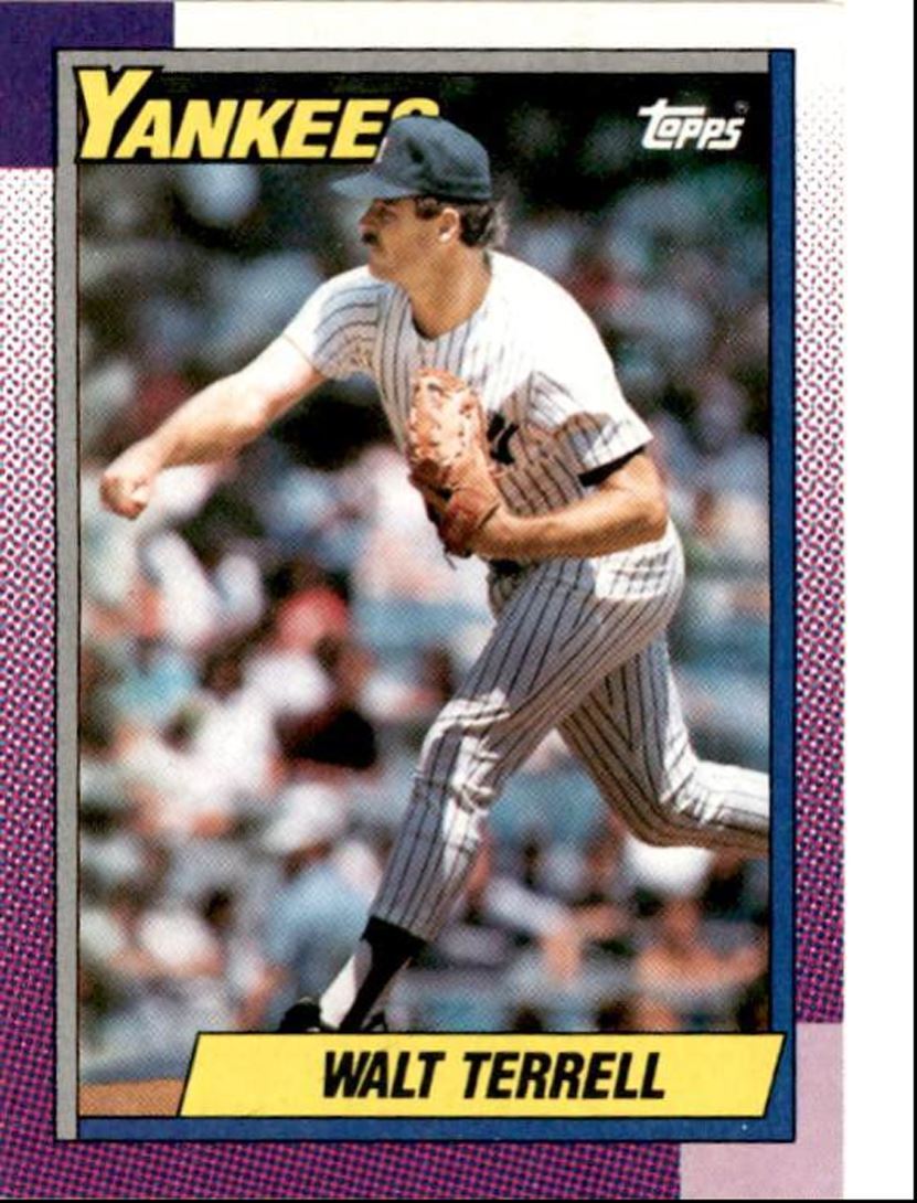 1990 Topps Baseball Cards Walt Terrell New York Yankees #611