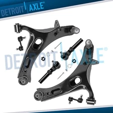 Front Lower Control Arms Outer Tie Rods Sway Bars for 2010 - 2014 Subaru Legacy
