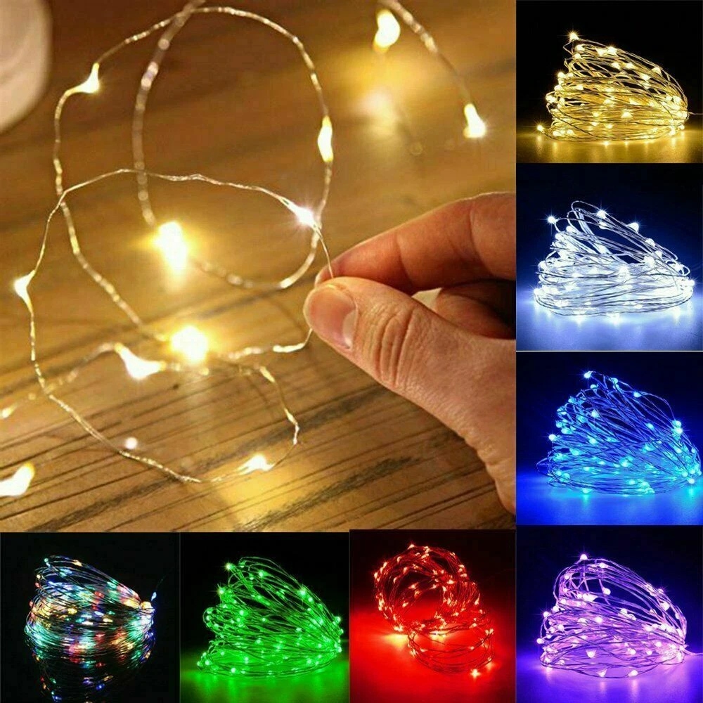 Mini LED String Fairy Lights Battery Operated Wedding Party Bedroom Christmas UK