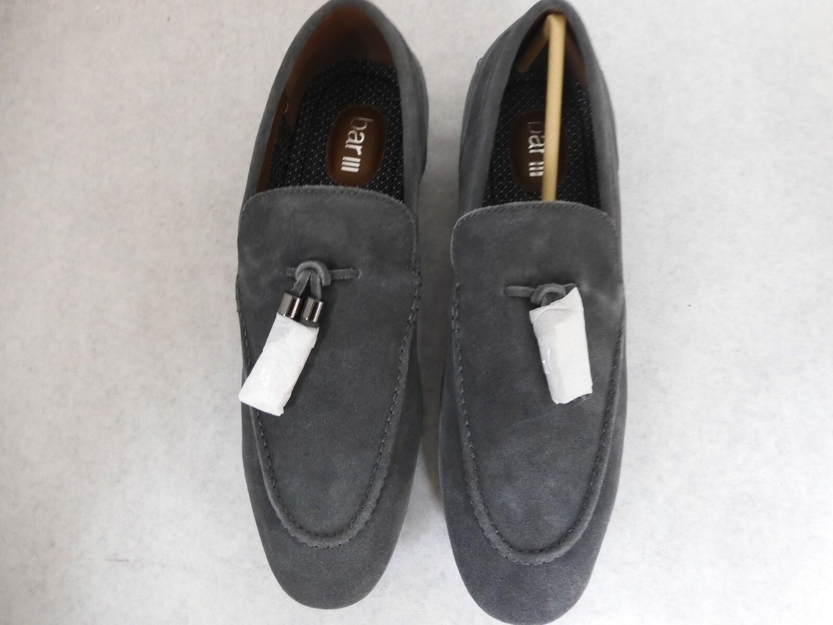 Bar III Kingston Tassel Tweed Grey Black Upper Loafer Mens 9M Shoes Keaton Moc Toe Tassel Slip On Men main image 3