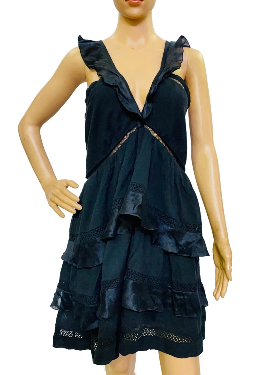Isabel marant black ruffle dress 2025