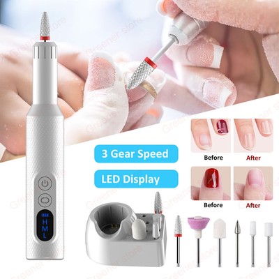 Lime à Ongles électrique Sans Fil Rechargeable - Ponceuse Manucure Professionnelle à Vitesse Variable