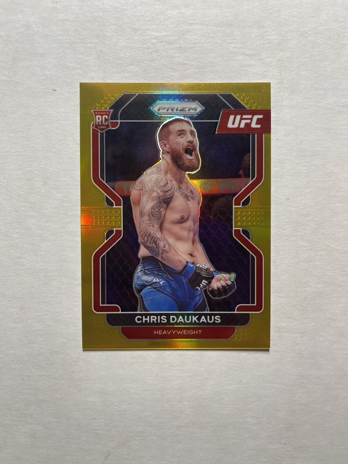 Chris Daukaus 2022 Panini Prizm UFC #199 Gold Prizms Rookie Card RC /10