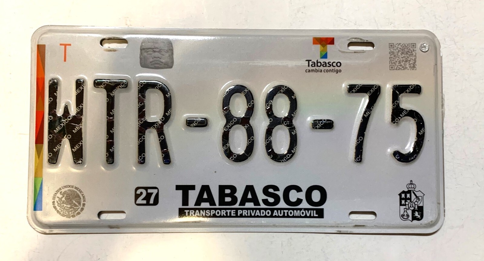 2017 TABASCO MEXICO LICENSE PLATE TRASERA (REAR PLATE) eBay