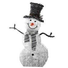 32 In Collapsible LED Christmas Snowman Decoration Light Colorful Design