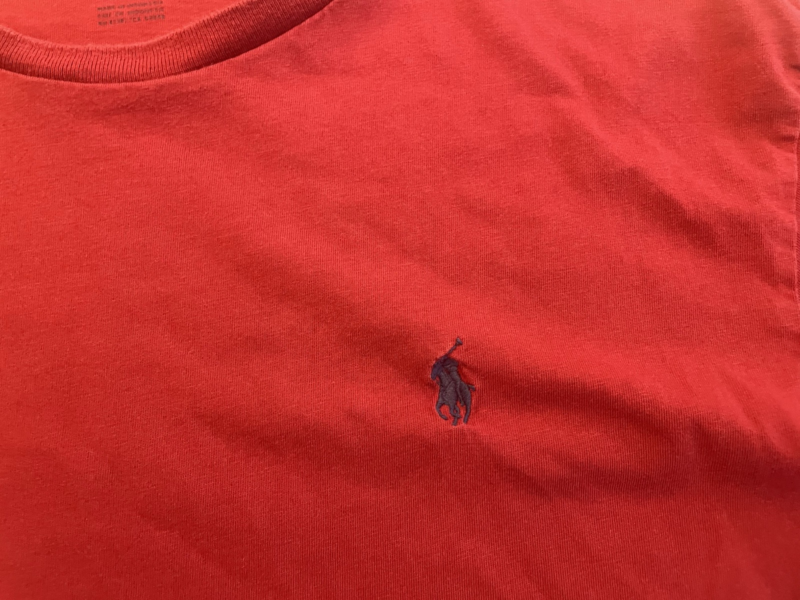Polo Ralph Lauren T Shirt Uomo Taglia Media Rossa Manica Corta Cotone Blu Pony 54X