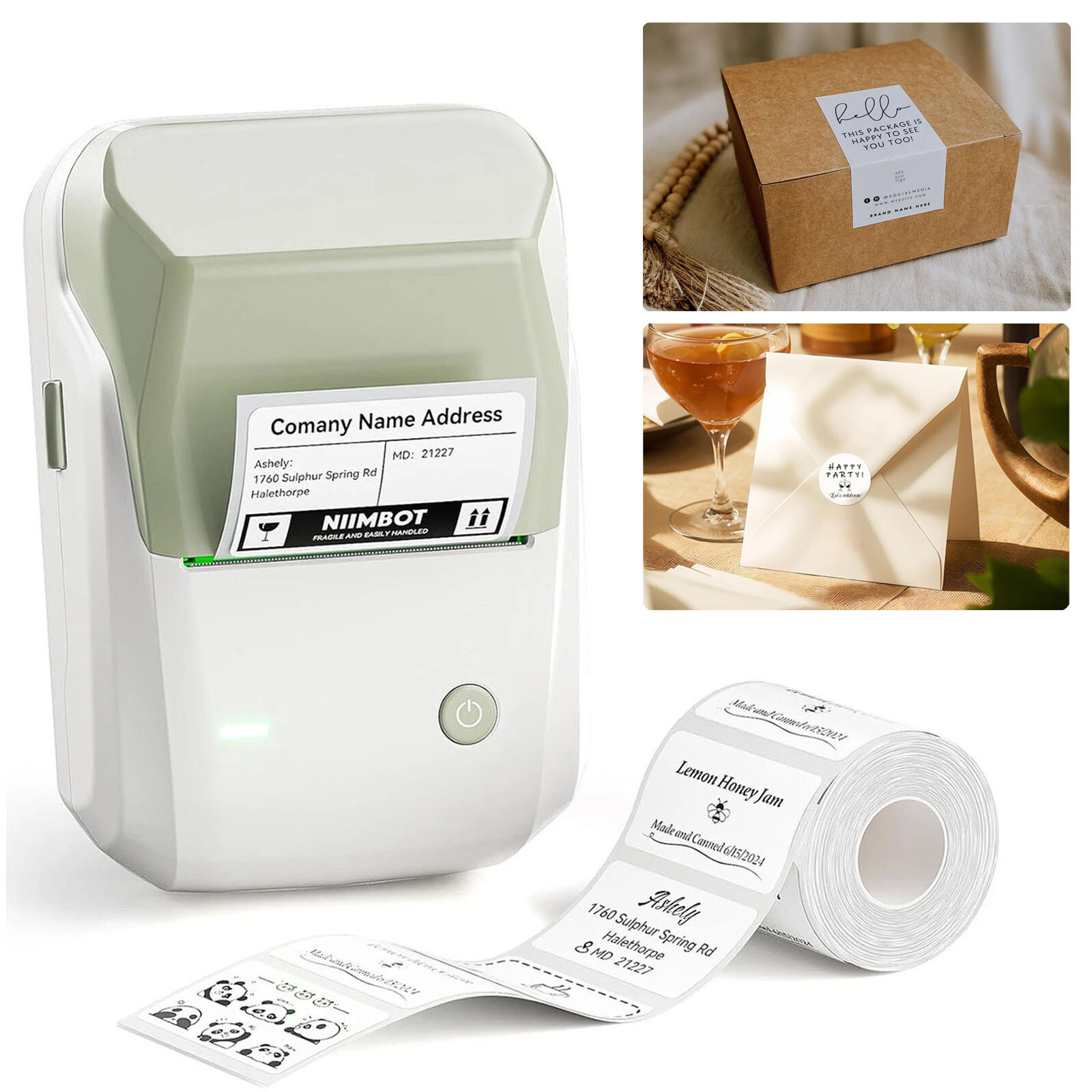 NIIMBOT Label Maker for Envelope Seals Labels Box Seal Stickers Address Labels