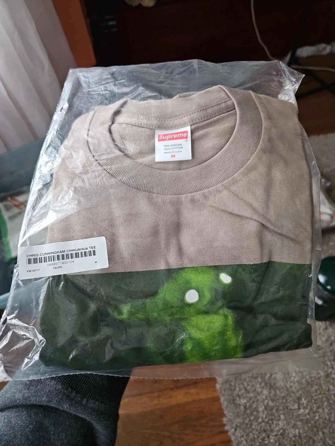T shirt Supreme Chris Cunningham Chihuahua   Taupe   Neuf