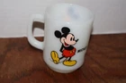 Vintage Mickey Mouse Milk Glass Coffee 1980 Pepsi Mug Anchor Hocking