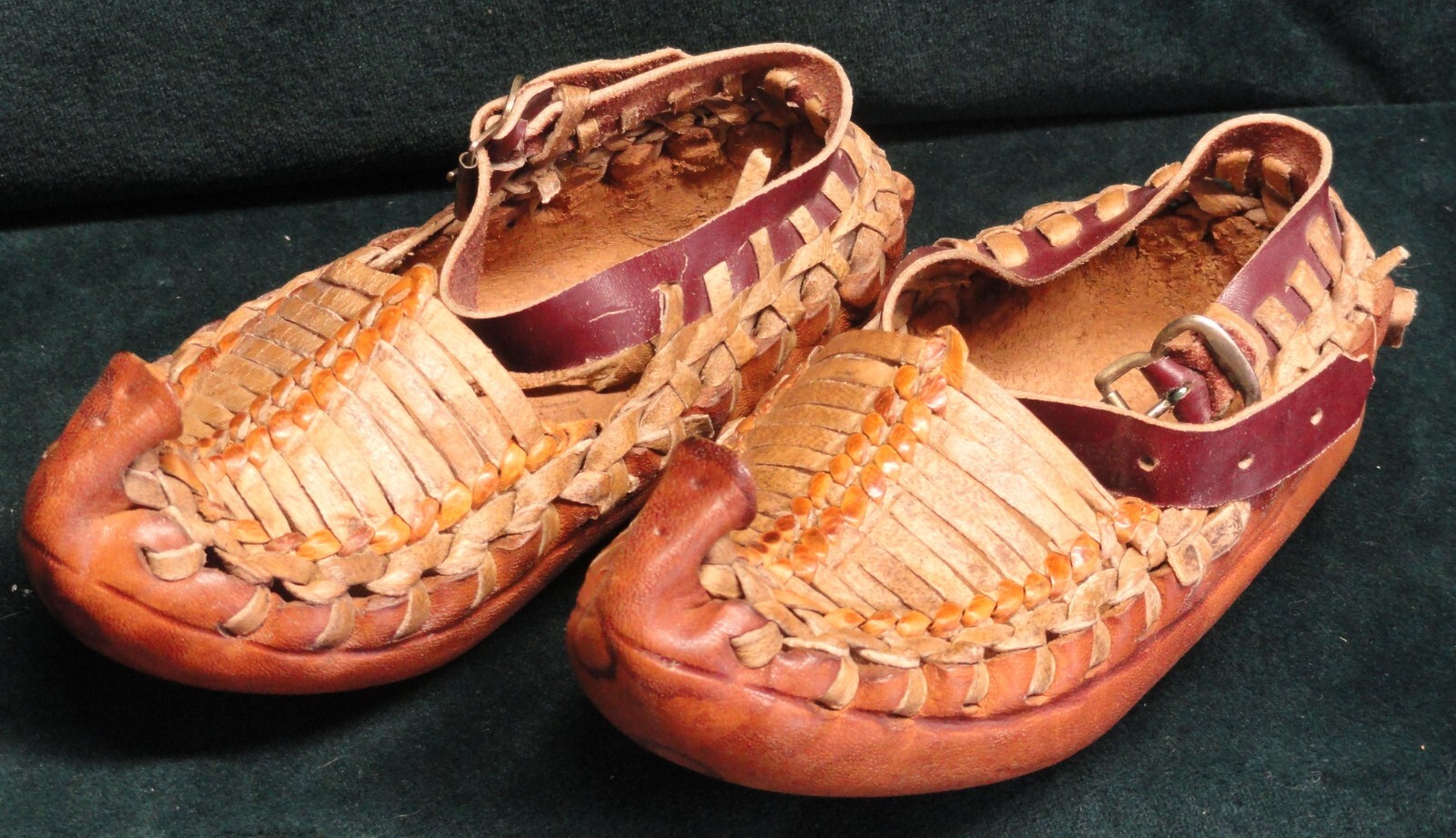 Antique Turkey or Serbia Traditional Leather Shoe Handmade Slipper for Baby LOOK