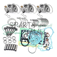 Overhaul Kit With Piston Rings Gasket Bearing Valve for Yanmar 3TNE74 Engine