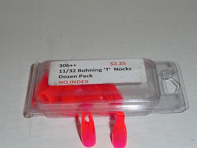 Bohning T Nocks – 11/32 Glue-On Nocks, 100 Pack, Archery Arrow Building