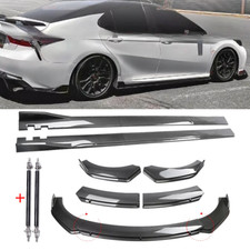 For Camry Se Xse 18-20 Front Lip Chin Bumper Spoiler Body Kit Carbon Fiber Side