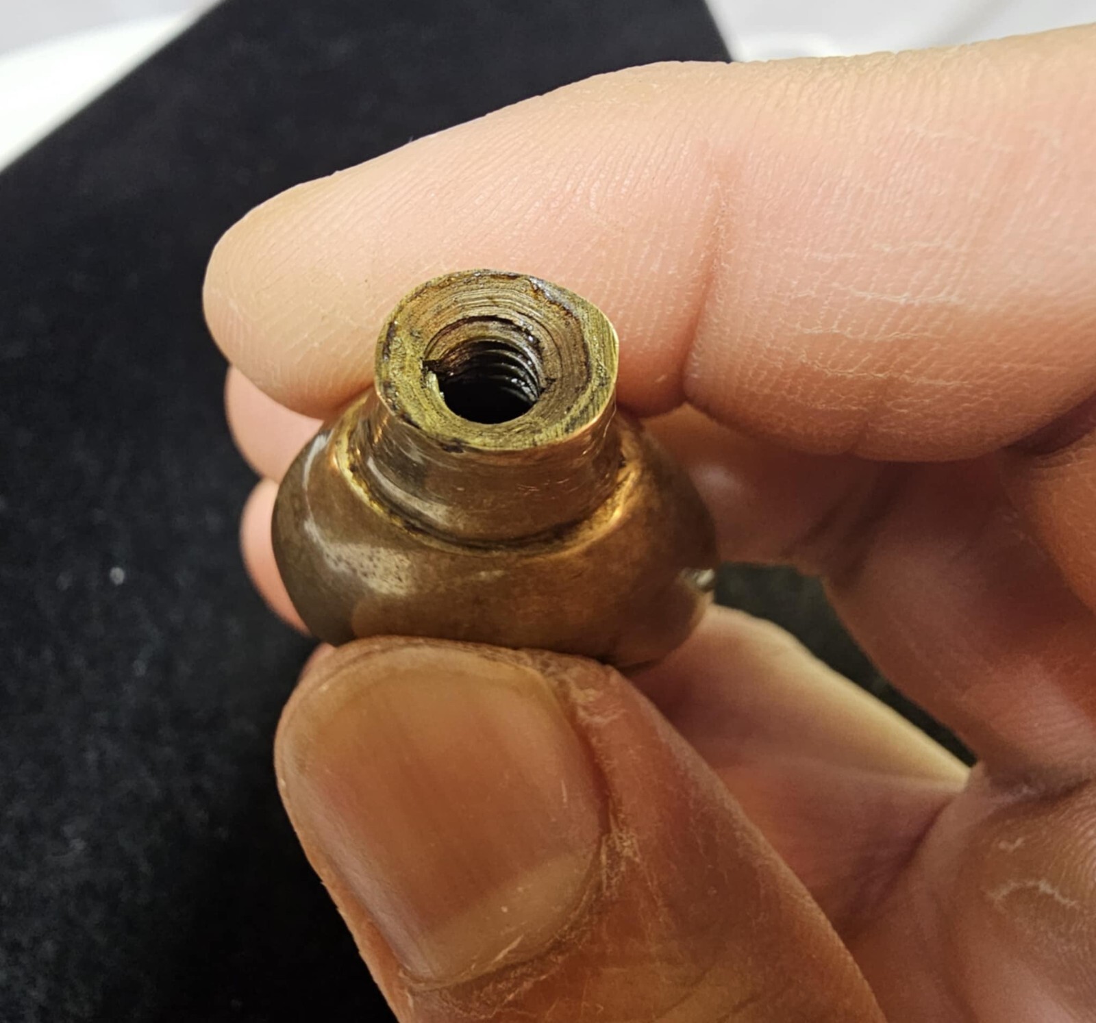 Vtg Solid Brass Reverse/Double Face Perfume Bottl… - image 10