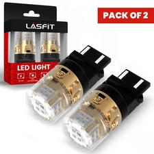 LASFIT 3157 3156 LED Red Brake Tail Light Rear Turn Signal Stop 3rd Brake Bulbs