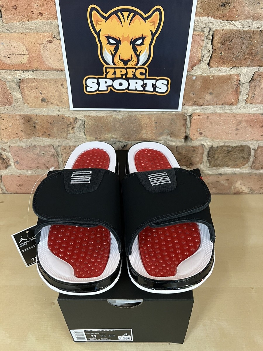 Air Jordan Hydro 11 Bred White Slide Sandals MENS AA1336-006 | eBay
