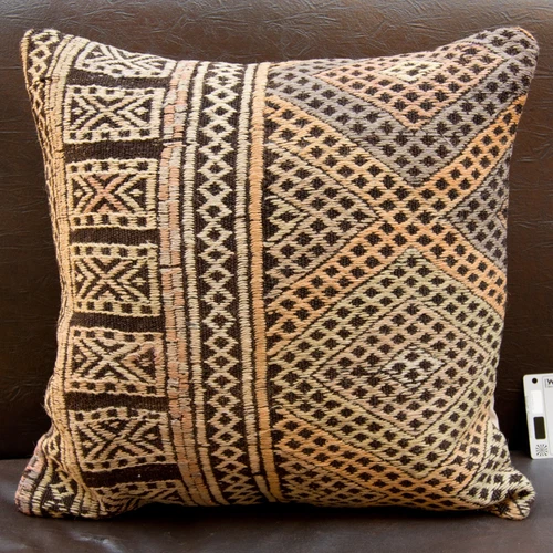 20"x20" 50x50 Hand Woven Turkish Anatolia Kilim Rug Vintage Pillow Cover Cushion