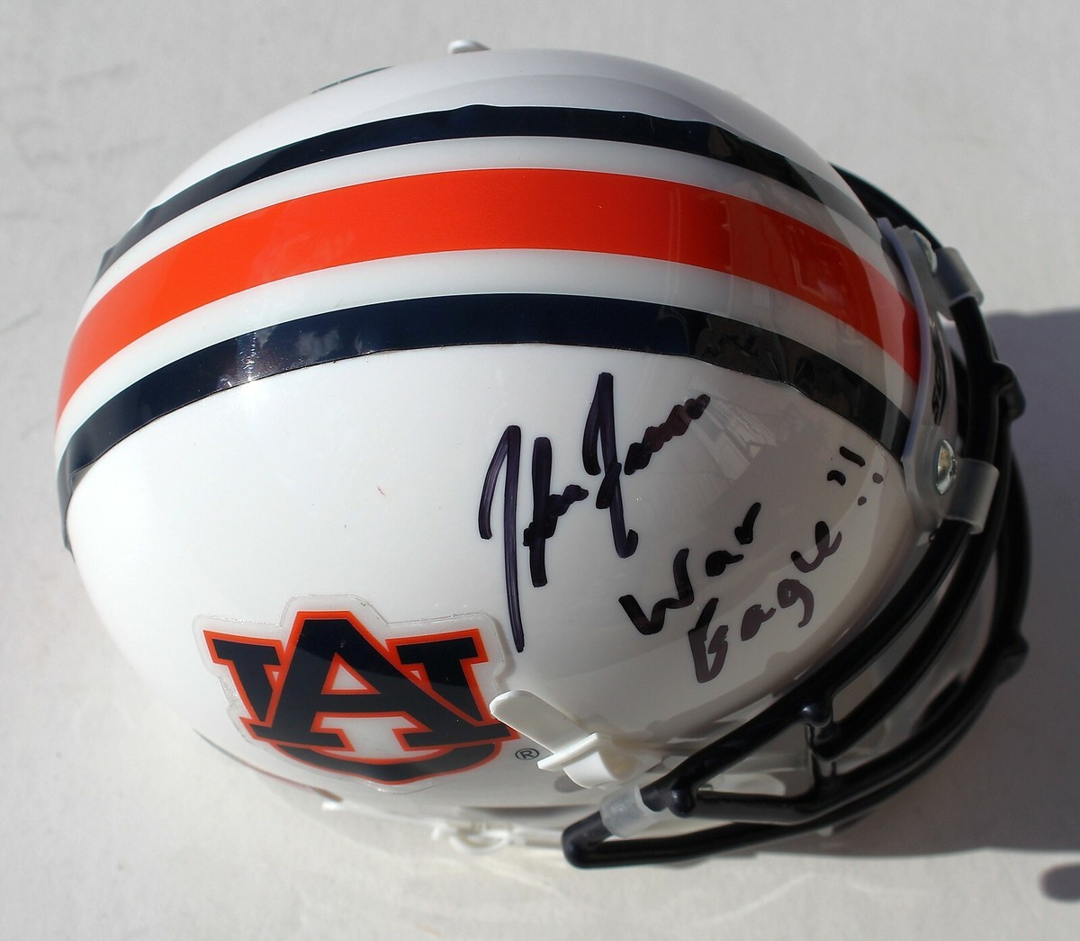 auburn tigers autographed football helmet Tyler Fromm Signed Auburn Tigers Mini Football Helmet W/COA C