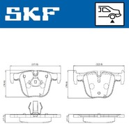 Skf Bremsbelagsatz, Scheibenbremse Hinterachse FüR Bmw