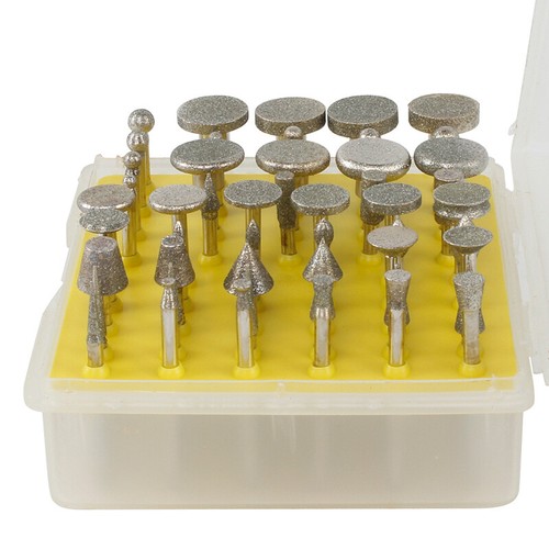 50PCS Diamond Coated Grinding Grinder Head Glass Burr For DREMEL Rotary Tools - Picture 2 of 10