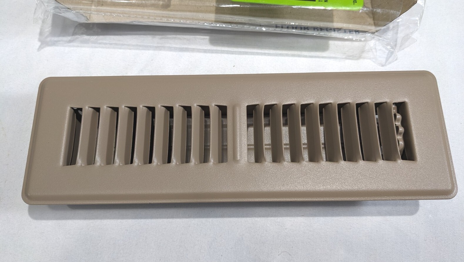 как выглядит Everbilt 2 in. x 10 in. 2-Way Floor Diffuser Floor Register, Brown w/ Damper фото