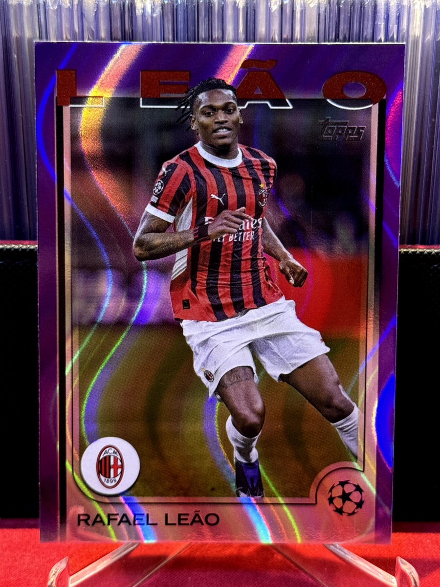 RAFAEL LEAO 2024-25 Topps UCC PURPLE Flowfractor AC MILAN Portugal