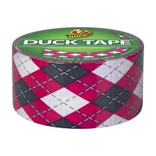 Pink Argyle duct tape roll Duck Brand NIP 1.88" x 10 yd DISCONTINUED