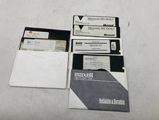 Lot of 5 MS DOS 5 Disks Boot Disks and Symantec Games Package
