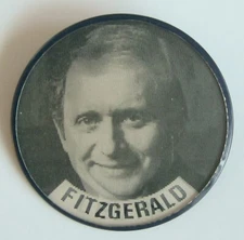 Levin / Fitzgerald 1960's VARI-VUE Political Campaign Lenticular Pin / Button