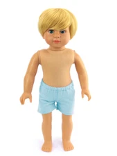 18 in American Fashion World AFW Caden doll blond hair blue eyes new nude