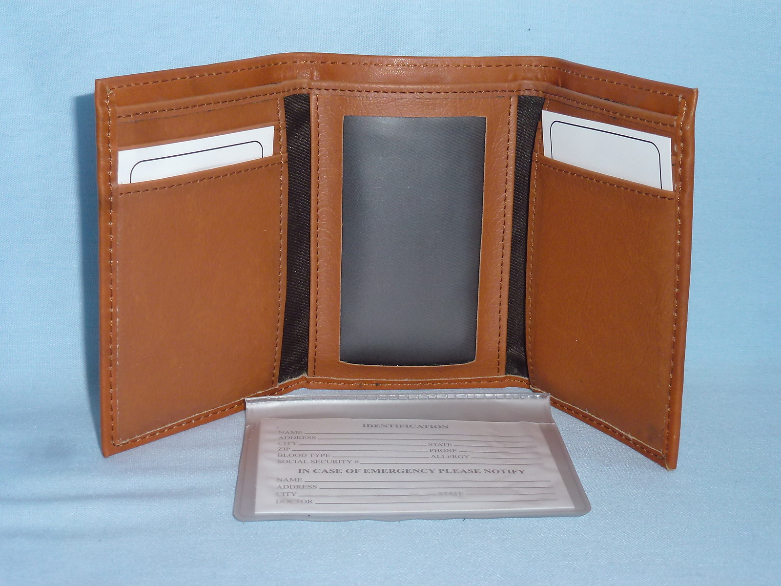 CHICAGO BEARS Leather TriFold Wallet NEW brown 2 eBay