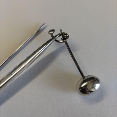 Georg Jensen # 377 Sterling Silver 925 Vivianna Torun Brooch Vintage Rare - Picture 16 of 24